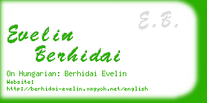 evelin berhidai business card